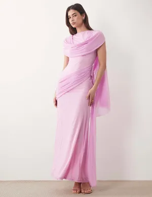 ASOS Pink Dress Maxi thumbnail 5