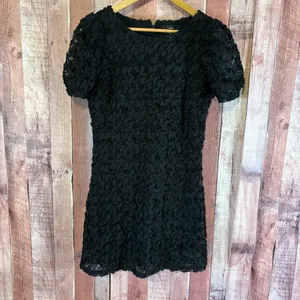 Lulus Black Always For You Black Puff Sleeve‎ Mini Dress Size Small thumbnail 2