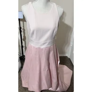 Eliza J Sz 10 Pink Blush High‎ Low Formal Dress Sleeveless Open Back thumbnail 3