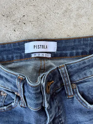 Pistola High Rise Distressed Skinny Jeans Women’s Size 25 Raw Hem Stretch Denim thumbnail 4