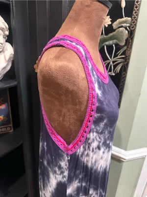 Natural Life Purple Tie‑Dye Crochet Trim Dress – Size Medium – NWT thumbnail 6