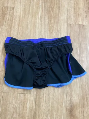 Nike Women’s Black Shorts with Purple Trim thumbnail 3