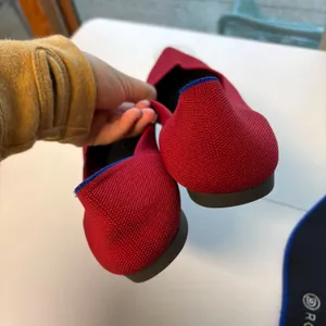 Rothy's The Point Women 11 Red Knit Pointed Toe Flat Washable Sustainable Shoe thumbnail 7