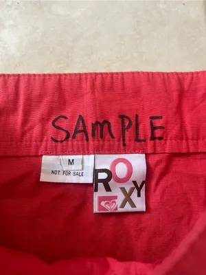 Roxy Red A-Line Skirt with White Floral Embroidery thumbnail 3