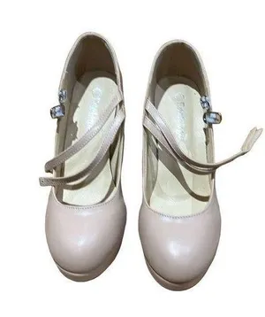 Enelauge Women’s Pink High Heeled Mary Jane Shoes Size 39 Like New thumbnail 1