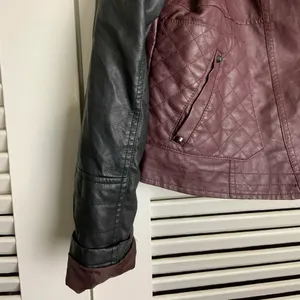 LG B Bernardo Collection Burgundy moto Jacket thumbnail 4