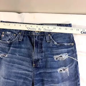 AG‎ Adriano Goldschmied The Phoebe High Rise Distressed Straight Leg Jeans 25R thumbnail 4