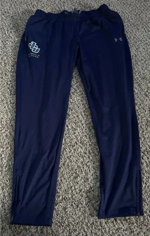 Under Armour Women's Navy Blue Fitted "JCU women's soccer" Athletic Pants Size L thumbnail 1