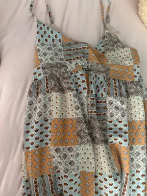 Pink lily patterned dress medium  thumbnail 1
