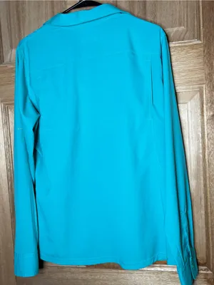 Columbia Women's Turquoise Button-Up shirt size L thumbnail 4