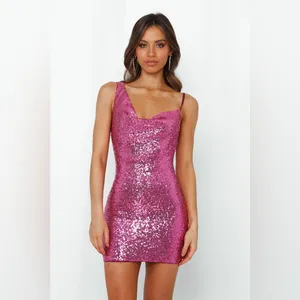 Hello Molly Citadel Skies Dress in Pink Sequin Size 4 thumbnail 5