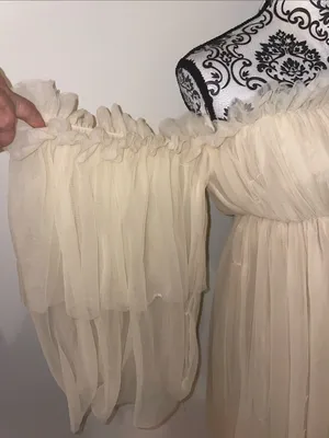 SHEIN Off-Shoulder Ruffle Chiffon Mini Dress Size Small thumbnail 4