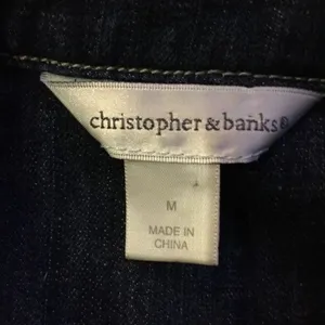 Christopher Banks Cropped Denim Vest Womens M Used thumbnail 10