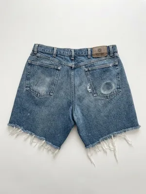 Wrangler Mens 36 Distressed Denim Cutoff Jorts Raw Hem Vintage Wash Shorts thumbnail 2
