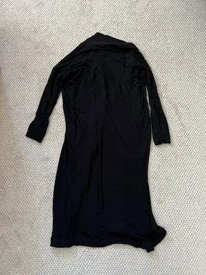 Lou & grey Open Front Long Pocket Duster Cardigan Sweater Black thumbnail 4