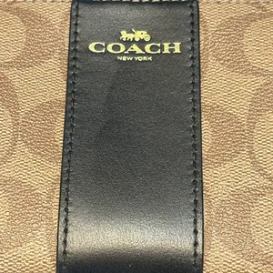 Coach Corner Zip Wristlet In Signature Canvas With Stripe thumbnail 3