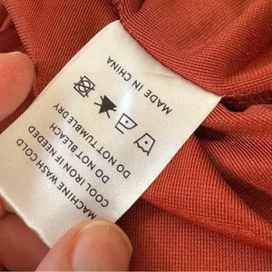 Baltic Born Orange Velvet Wrap Maxi Dress Womens L Fall Boho Hippie Classic thumbnail 4