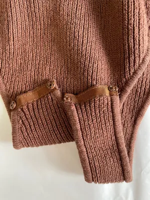Free People Intimately Sheer Metallic Knit Halter Bodysuit in Brown thumbnail 5