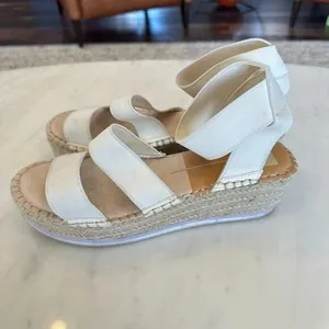 Dolce Vita Lury Espadrille Wedge Sandal‎ White Beachy Boho Casual Size 10 thumbnail 4