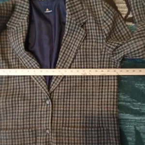 Lizsport Vintage 2 Buttons Womens Blazer Wool Dark Academia Office Size 14 thumbnail 9