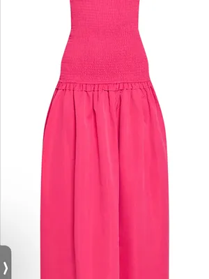 PrettyLittleThing Hot Pink Strapless Smocked Maxi Dress thumbnail 2