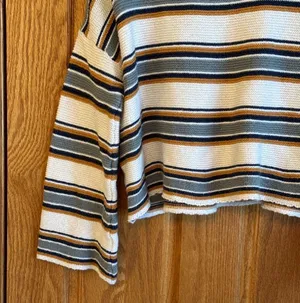 OTHERS FOLLOW Knit Striped Pullover Cropped Sweater Womens Medium thumbnail 6