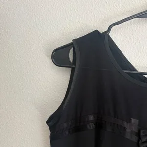 Vintage Grace USA Black Bodycon Mini Dress Satin Ribbon Bow Accent‎ M thumbnail 5