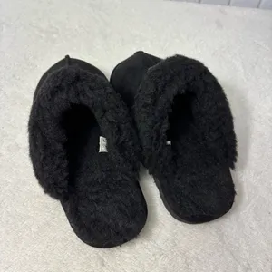 BearPaw vegan faux‎ fur Loki women black slippers Size 7 thumbnail 7