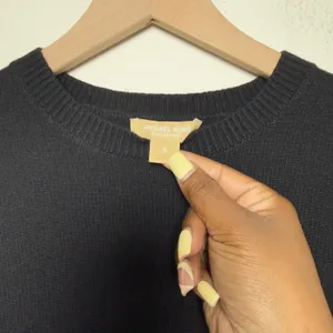Michael Kors Collection Women 100% Cashmere Sweater Black Tie Waist Avant Guard thumbnail 4