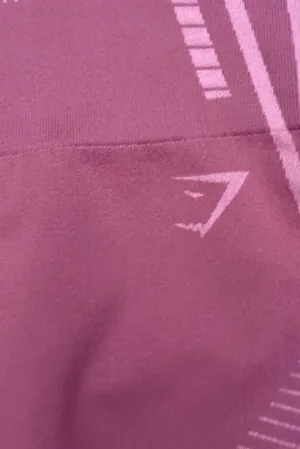 Gymshark Geo Seamless Leggings Rose Pink Red Booty size M thumbnail 2