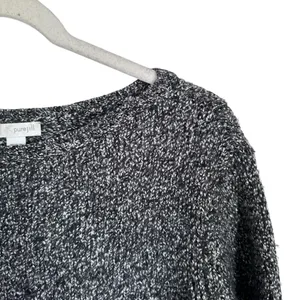 J. Jill Pure Jill Women’s Sz M Asymmetrical Hem Wool Blend Grey Marl Sweater thumbnail 4