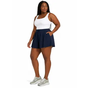 Avia Womens Shorts Size XL Dark Navy Mid Rise Flowy Running Active Athletic Fit thumbnail 3