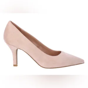 TIME and TRU Womens Stiletto Shoes Size 8 Faux Suede Nude Color Memory Foam New thumbnail 3