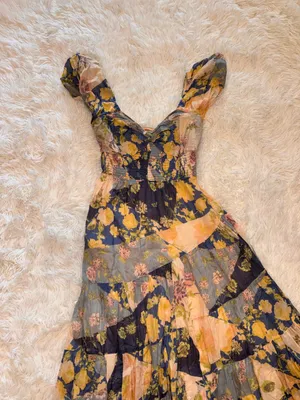 NEW Free People Sundrenched Floral Tiered Maxi Sundress SZ S thumbnail 5