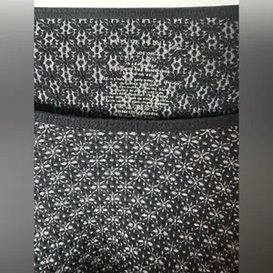Free‎ People Intimately Black Patterned Knit Crop Top XS/S thumbnail 5