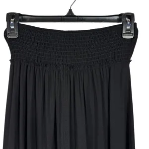 Free People Beach X-Small Hi-Low Maxi Skirt Smocked Waist Front Slit Stretch thumbnail 2