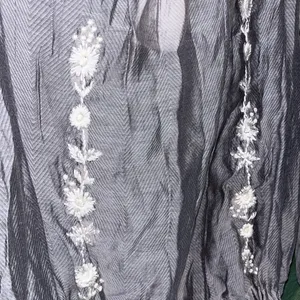 NEW Nick & Mo Anthropologie Elegant Floral embroidered boho top NWT thumbnail 3