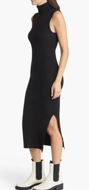 Topshop Sleeveless Turtleneck Sweater Dress thumbnail 3