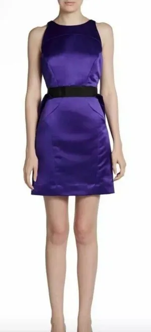Milly Sculpted Skirt Pencil Dress‎ Blackberry Purple Cocktail NWT Womens Size 10 thumbnail 1