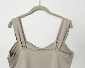 [Abercrombie & Fitch] Nude Light Taupe Soft Sweetheart Crop Tank Top Sz Large L thumbnail 4