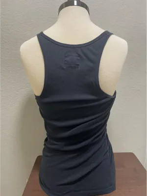 Y2K Hollister Navy Blue Stretch L Ribbed Scoop Tank Top thumbnail 3