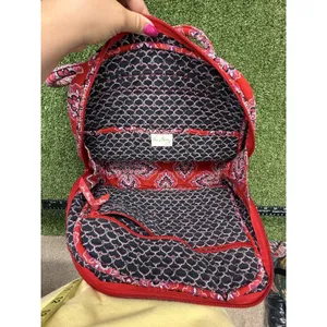 Vintage Vera Bradley Frankly Scarlett Bowler Bag Shoulder Purse Geometric Floral thumbnail 10