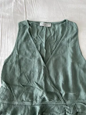 Sage Green Ruffle Detail Cropped Tank thumbnail 2