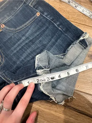 AMERICAN EAGLE Casual Vintage 2000s Y2k Low-rise Jean Short Shorts | Size 2 thumbnail 5
