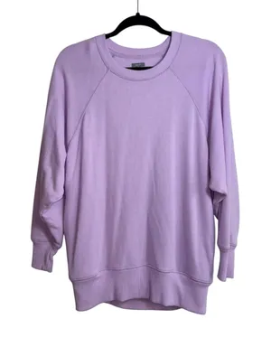 Aerie Light Purple Oversized Tunic Sweatshirt Lilac Pullover thumbnail 1