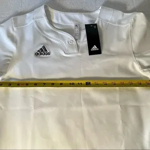 Adidas Women’s Top Jersey w Button And Vented Underarm NWT. thumbnail 4