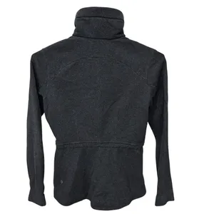 Lululemon Jacket‎ Womens 6 Gray Full Zip Hooded Pockets Cinch Waist Gym thumbnail 5