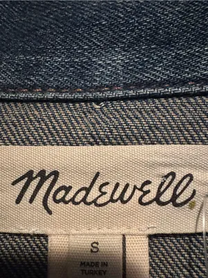 Madewell Button‑Front Denim Jacket in Charleston Wash — Women’s Size S, NWT thumbnail 4