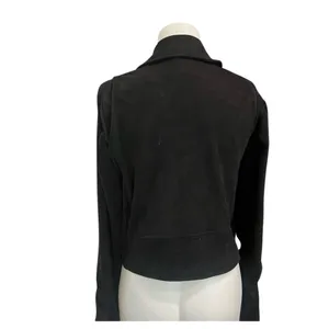 Vici Black Faux Suede Zipper grunge rocker Jacket gothic Moto Boho thumbnail 6