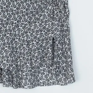 ALC Frank Womens Farrow Silk Floral Flounce Skirt Size 2 Black‎ White Feminine Fairy thumbnail 5